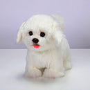 CU-MATE Interactive Maltese Simulation Dog-Realistic Puppy Electronic Toy Dog with Walking/Barking/Wagging Tail/Talking- Robotic Pet Toy Present Gift for Toddler Girls Boys by TinyTreasures Baby Boutique