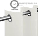 Easy-Going Blackout Curtains for Bedroom, Solid Thermal Insulated Grommet and Noise Reduction Window Drapes, Room Darkening Curtains for Living Room, 2 Panels (52x46 in,Ivory) by CozyNest Decor