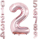 GOER Rose Gold Foil Balloons Number 2,Huge Number Balloons for 2nd 22nd Birthday Party Supplies Anniversary Decorations(3 pcs,42 inch,32 inc,16inch) by TinyTreasures Baby Boutique