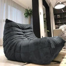 Modern Living Room Chair, Big Bean Bag Adult Floor Sofa, Togo Recliner Memory Foam Lazy Couch Suitable Balcony for Fireside Chair (Dark Grey) by CozyNest Decor