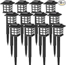 Solar Garden Outdoor Lights 12 Pack,Outdoor Landscape Lights Solar Waterproof Garden LED Lights for Pathway Patio Driveway Walkway Porch, Auto On/Off (White Light) by GreenHaven Gardens