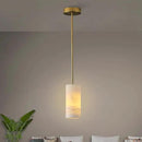 Alabaster Pendant Light Kitchen Island, H-9.5in Brass Pendant Light Fixtures with Natural Marble Shade, Adjustable Ceiling Pendant for Dining Room, Living Room, Bedroom & Bathroom by CozyNest Decor