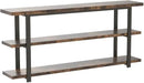 70.8 Inch Extra Long Console Table for Entryway, Narrow Hallway Table, Wood Sofa Table with 3 Tier Storage Shelves for Living Room by CozyNest Decor