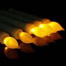 Pack of 24 Flameless Taper LED Candles - Battery Operated Flickering Ivory - Perfect for Wedding, Christmas, Parties - 6.5 Inch - White Plastic by CozyNest Decor