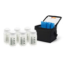 Ameda MYA Cool N Carry Portable Breast Milk Cooler Bag | Breastmilk Storage | Includes Insulated Cooler Bag, 3 Freezer Packs & 6 Breast Milk Storage Bottles by TinyTreasures Baby Boutique