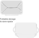 TheWarmHome Decorative Basket for Organizing - Medium-1Pack 13.8L*9.8W*6.7H Rectangular Fabric Storage Bin Organizer Basket with Handles for Clothes (White) by CozyNest Decor