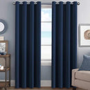 H.VERSAILTEX Premium Blackout Room Darkening Innovated Microfiber Home Fashion Navy Curtain Panels,Antique Grommet,52 by 96 - Inch - Set of 2 by CozyNest Decor