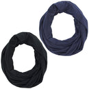 LK Baby Infinity Nursing Scarf Breastfeeding Cover Ultra Soft Premium Jersey Polyester (2pk black/navy) by TinyTreasures Baby Boutique