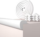 Baby Proof Edge Corner Protector, 6.56FT 0.47''Th L-Shape Furniture Corner & Edge Safety Bumpers with 6 Corners, Pre-Taped, Soft NBR Rubber Foam Desk Edge Cushion Wall Corner Protector（White） by TinyTreasures Baby Boutique