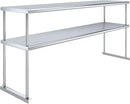 AmGood Stainless Steel Double-Tier Shelf | Work Table Overshelf | NSF Certified | Fits Over Tables | Many (72 in. Long x 18 in. Deep) by CozyNest Decor