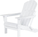 WO Home Furniture Adirondack Chairs Table Set of 3 PCS Outdoor Folding Chairs Coffee Table Weather/UV Resistant for Lawn, Garden, Bon Fire, Balcony (White) by GreenHaven Gardens