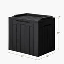 JUMMICO 31 Gallon Resin Deck Box Waterproof Indoor Outdoor Storage Boxes for Patio Furniture Cushions and Garden Tools (Black) by CozyNest Decor