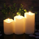 Flickering Flameless Candles with Remote, Most Realistic Battery Operated Candles, Set of 3 LED Candles with Timer for Home Wedding Halloween Christmas Decoration by CozyNest Decor