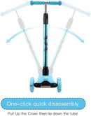 3 Wheel Scooter for Kids Ages 6-12,Kids Scooter with Light Up Wheels, Sturdy Deck Design, and 4 Height Adjustable Suitable for Kid Ages 3-12 by TinyTreasures Baby Boutique