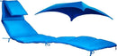 Weatherproof Replacement Cushion Pad and Umbrella for Hanging Lounge Chair Outdoor Chaise Hanging Hammock Chair - Long-Lasting, Fade-Resistant, Quick-Dry, Outdoor Lounge Replacement Set (Blue) by GreenHaven Gardens