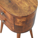 Mini Rounded Nightstand - Chestnut by Unique Piece Furniture