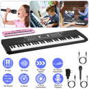 61 Keys Digital Music Keyboard Electric Piano Electronic Musical Instrument Kids Learning Keyboard with Microphone for 3-12 Year Old Kids Girls Boys