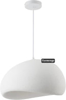 15.7in Wabi Sabi Pendant Lights Kitchen Island Lighting Fixture Ceiling Mount White Modern Japanese Lamp Japandi Chandelier for Dining Living Room Hallway Bedroom Restaurant Hanging Lamp by CozyNest Decor
