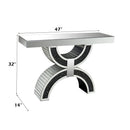 Nysa - Console Table With Faux Crystals - Mirrored
