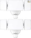 Olafus 65W Motion Sensor Outdoor Light, 2 Pack LED Security Light 6000LM, 6500K Exterior Motion Flood Light with 3 Adjustable Heads, for Outside Garage, Yard, Patio, IP65 Waterproof, White by GreenHaven Gardens