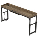 Adjustable Overbed Table With Wheels, Queen Size Mobile Desk - Dark Gray by HouseOfZazla