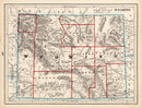 Vintage Map of Wyoming 1893