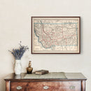 Vintage Map of Montana 1893