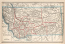 Vintage Map of Montana 1893