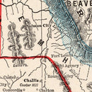 Vintage Map of Idaho 1893