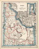 Vintage Map of Idaho 1893