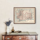 Vintage Map of Washington 1893