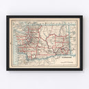 Vintage Map of Washington 1893