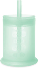 Olababy Silicone Training Cup with Straw Lid | Babies Water Drinking Cup | 6+ Mo Infant To 12-18 Months Toddler | Sippy Cup For Kids & Smoothie Cup | Baby Led Weaning (Mint, 5 oz) by TinyTreasures Baby Boutique