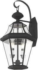 Livex Lighting 2261-91 Georgetown 2 Light Outdoor Wall Lantern, Brushed Nickel by GreenHaven Gardens