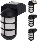 GreenLighting Marina Solar Post Cap Lights Fits 4x4 Nominal Wood Outdoor Solar Powered Post Cap Light, Fence Post, Landscaping, Deck, Garden- Bright LED, Waterproof Nautical Lighting Black 4 Pack by GreenHaven Gardens