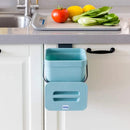 Kitchen Compost Bin Indoor for Counter Top,Hanging Small Trash Can with Lid,Food Waste Bin,Mountable Compost Busket 1.3 Gal/5 L Series,Blue by GreenHaven Gardens