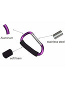 Large Stroller Hooks for Mommy, 2 pcs Carabiner Stroller Hook Organizer for Hanging Purses, Diaper Bag, Shopping Bags. Clip Fits Single/Twin Travel Systems, Car Seats (Blue+Purple) by TinyTreasures Baby Boutique