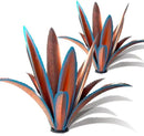 TOMBABY Enlarge Thickened Wind Resistant Metal Agave Garden Art Metal Plant Country Sculpture Statue Outdoor Decoration Agave Metal Plant Courtyard Garden Lawn Ornament Gift (1, 12 Leaves Blue) by CozyNest Decor