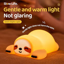 ATSUI Sloth Night Light, LED Squishy Novelty Animal Lamp, Food Grade Silicone, 3 Level Dimmable, Breastfeeding Nursery Nightlight for Room Decor, Funny Gifts Stuff for Boys Girls Baby Children by TinyTreasures Baby Boutique