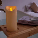 Homemory 3"x7" Outdoor Waterproof Flameless Candles with Timers and Remote Control, Battery Operated Candles, LED Plastic Candles, Ivory, Set of 3 by CozyNest Decor