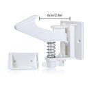 10 Pack 3.5 Inches Longer Cabinet Locks for Babies Child Safety Latches - Vmaisi Baby Proofing Cabinets Drawer Lock with Adhesive Easy Installation by TinyTreasures Baby Boutique