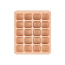 Baby Food Storage Silicone Cubes with Clip-On Lid Freezer Tray Baby Food Soups Purees Ice Easy and Safe Design Made in Korea (20 Sand Beige) by TinyTreasures Baby Boutique