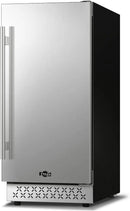 Tylza Beverage Refrigerator 15 Inch Wide, Mini Fridge Stainless Steel Under Counter Beverage Cooler, 130 Cans Beer Fridge with Built-in and Freestanding Beverage Fridge by CozyNest Decor