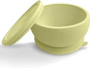 Abiie Octopod Silicone Baby Suction Bowl With Lid - Toddler & Baby Bowls, 8 oz, Yellow, Modern Style, Microwave Safe, Dishwasher Safe by TinyTreasures Baby Boutique