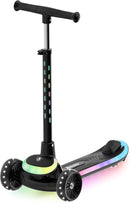 3-Wheel Light-Up Kids Scooter, 20 Different Light Patterns,Three Adjustable Heights,Lean to Steer, Balance Scooter for Ages 3-8 by TinyTreasures Baby Boutique