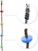 6.56ft Climbing Rope Swing with Treads Climbing Rope Plate Swing Hanging Swing Ninja Rope Accessories by TinyTreasures Baby Boutique