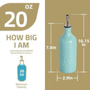 Sweejar Ceramic Olive Oil Dispenser Bottle, 20 Oz Relief Opaque Oil Cruet Protects To Reduce Oxidation, Suitable for Storage Soy Sauce, Coffee Syrup, Liquids, Set of 1 (Gradient Yellow) by CozyNest Decor