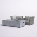 Outdoor Elegance Conversation Set With Fire Pit by Unique Piece Furniture