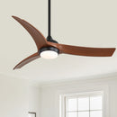 Ceiling Fan With 3 Blades, Remote Control, Reversible DC Motor, Dimmable Light, And Timer - Black by HouseOfZazla