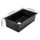 30 Inch Granite Kitchen Sink Undermount Single Bowl Drop-In Basin for RV Bar by HouseOfZazla